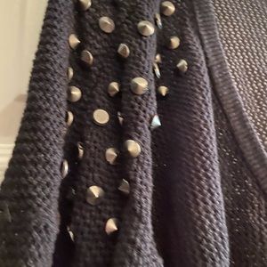Studded see through sweater